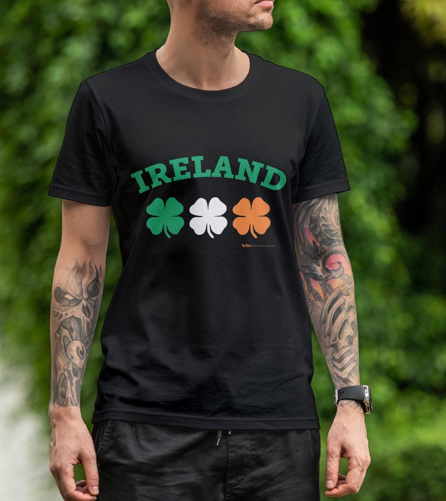 Ireland Shamrock Green White Orange Flag T-Shirt