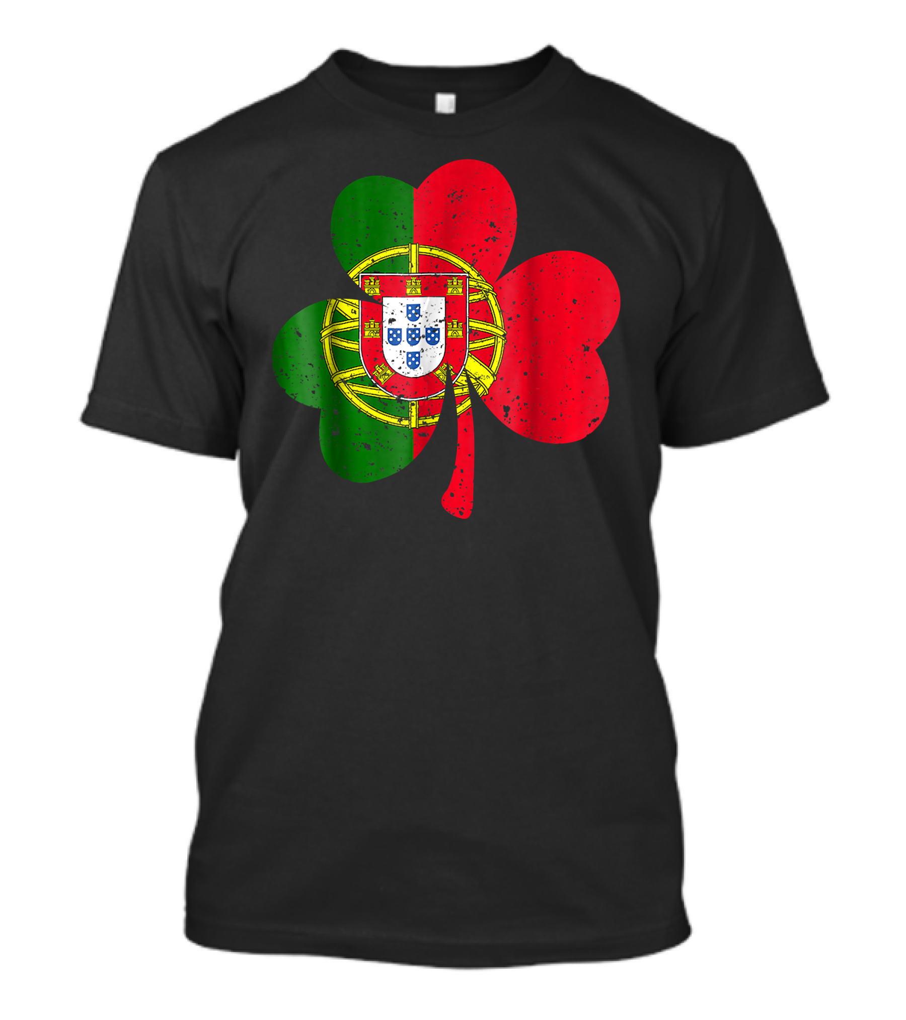 Ireland Portugal Shamrock Flag Combination T-Shirt