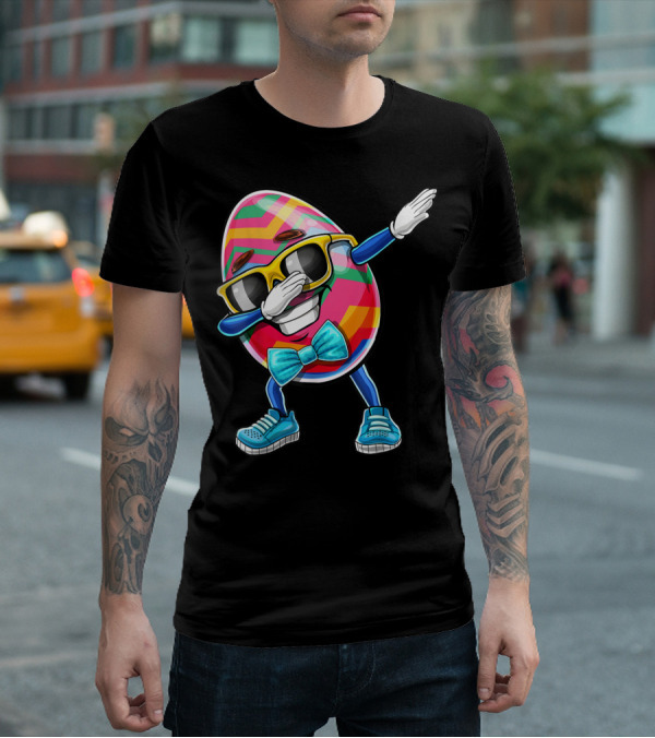 Dabbing Easter Egg With Sunglasses And Bowtie For Easter Sunday T-Shirt