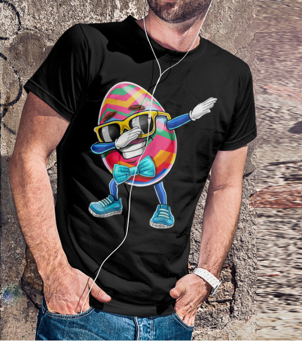 Dabbing Easter Egg With Sunglasses And Bowtie For Easter Sunday T-Shirt