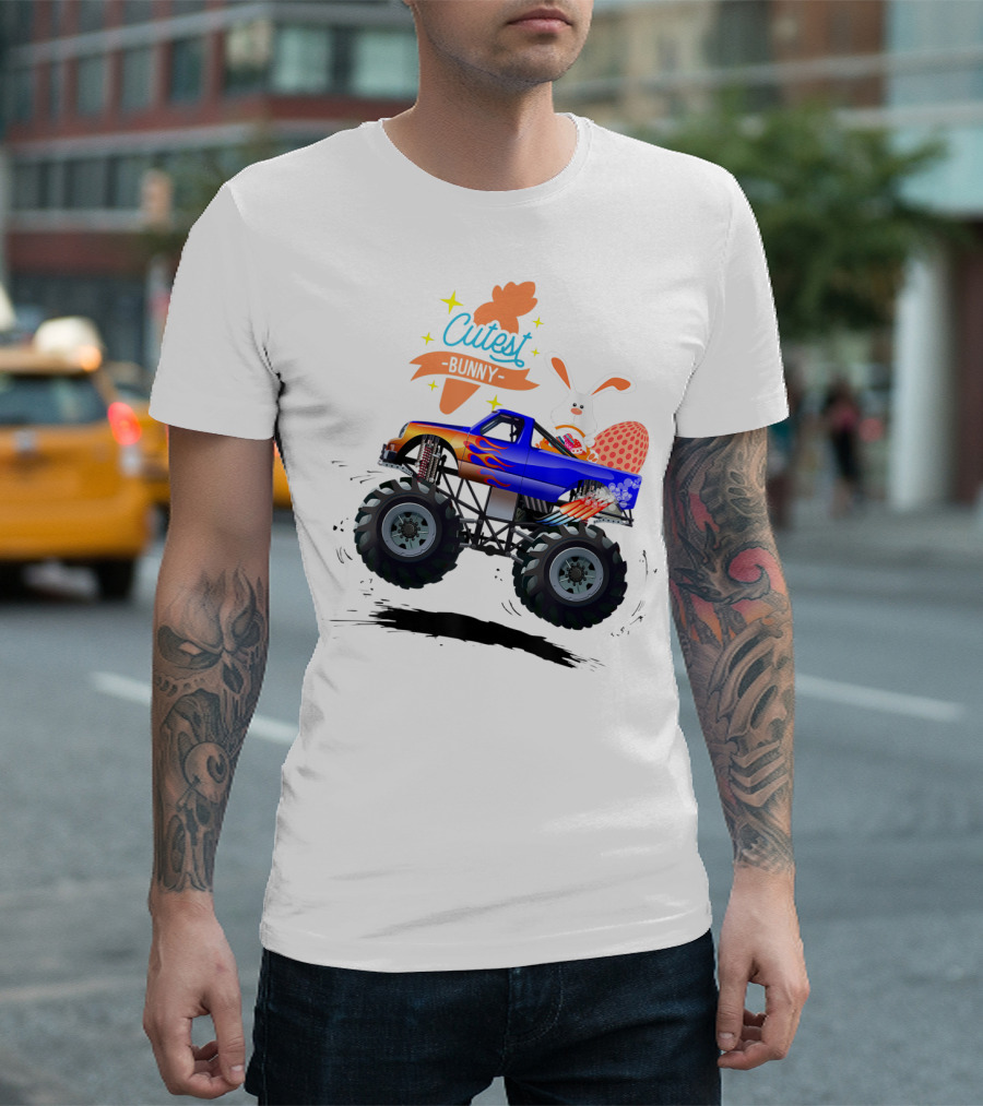Cutest Easter Bunny Monster Truck Egg Hunt Adventure T-Shirt