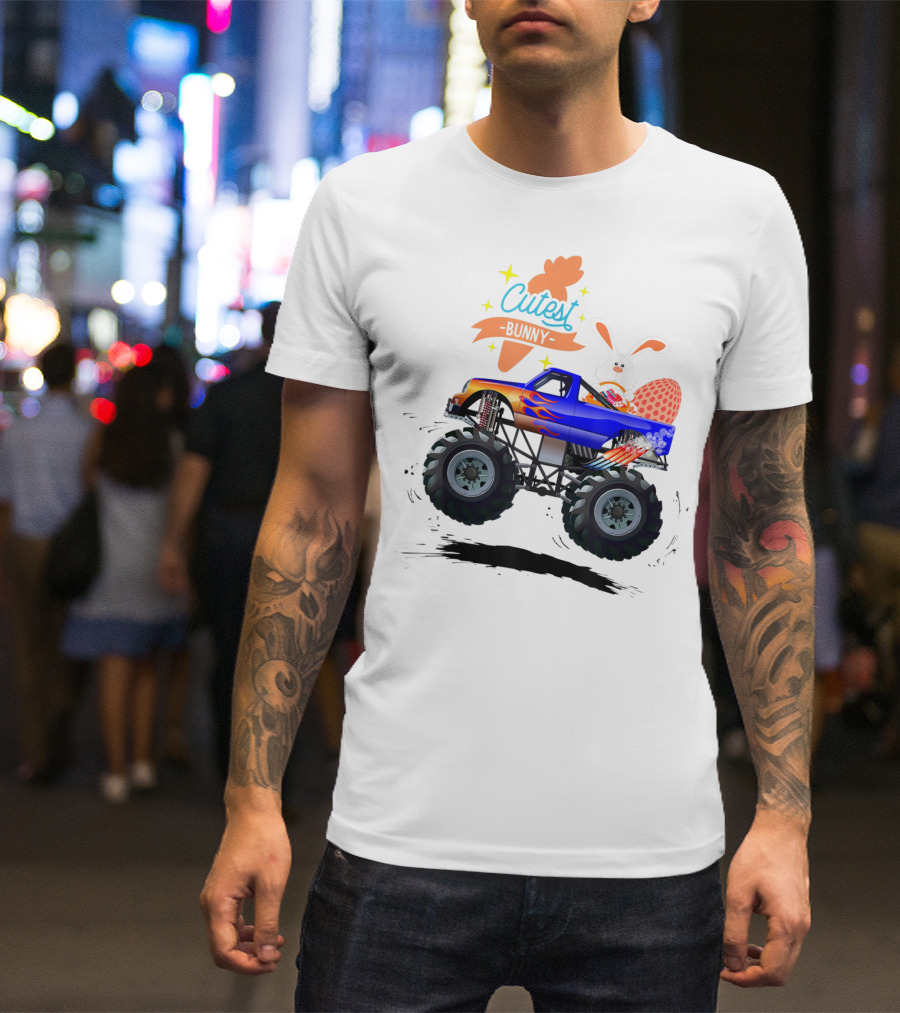 Cutest Easter Bunny Monster Truck Egg Hunt Adventure T-Shirt