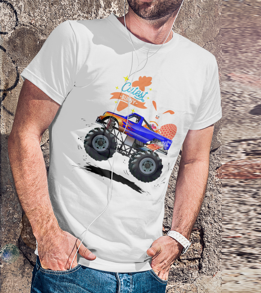 Cutest Easter Bunny Monster Truck Egg Hunt Adventure T-Shirt