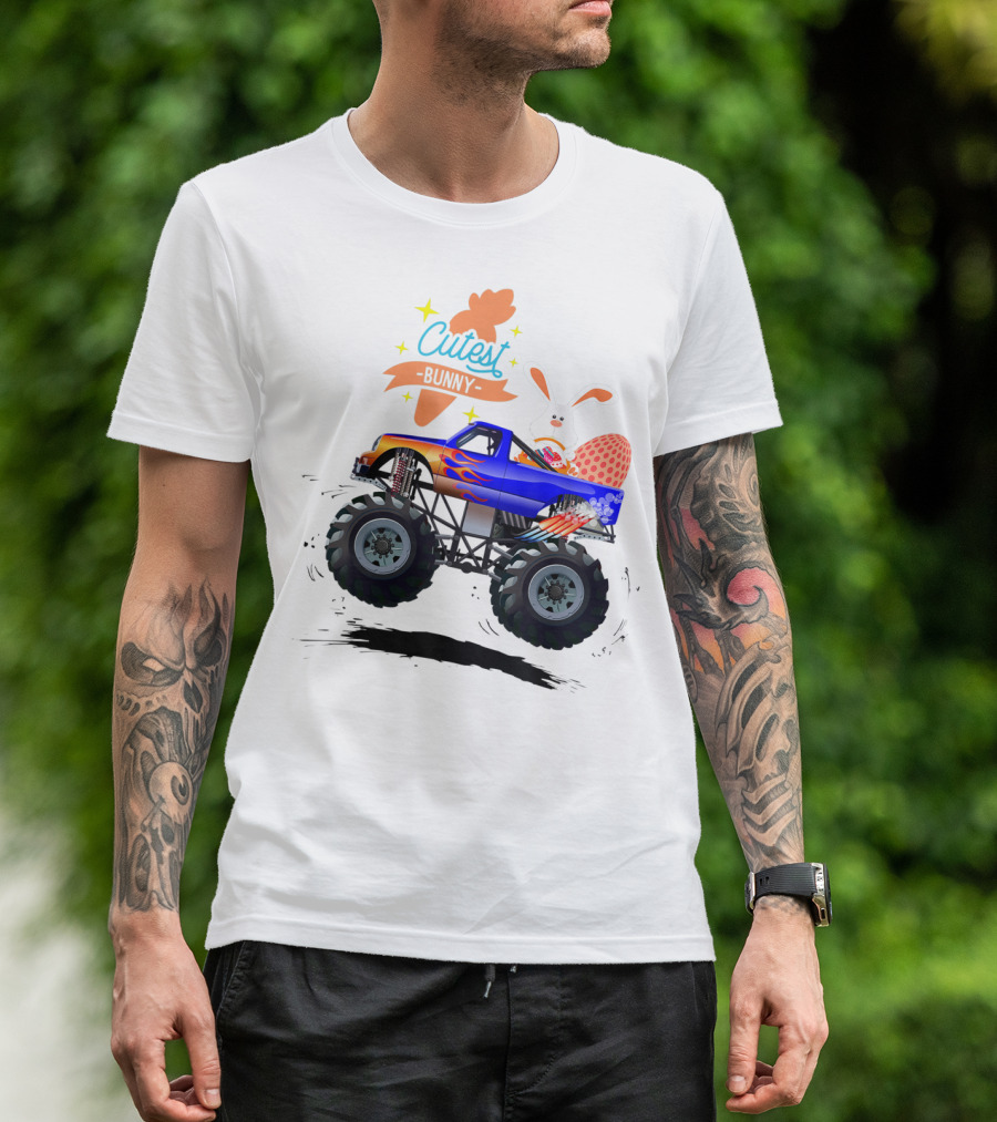 Cutest Easter Bunny Monster Truck Egg Hunt Adventure T-Shirt