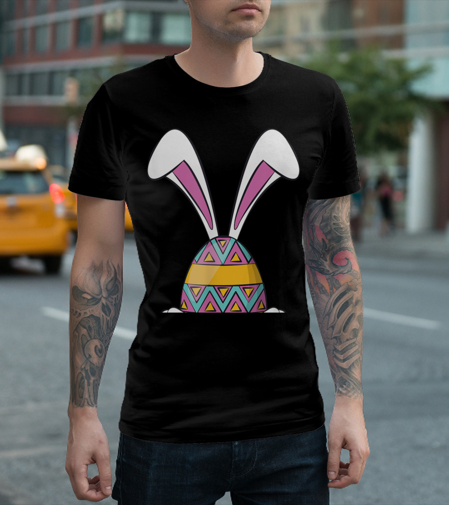 Funny Bunny Easter Cute Happy Rabbit Egg T-Shirt