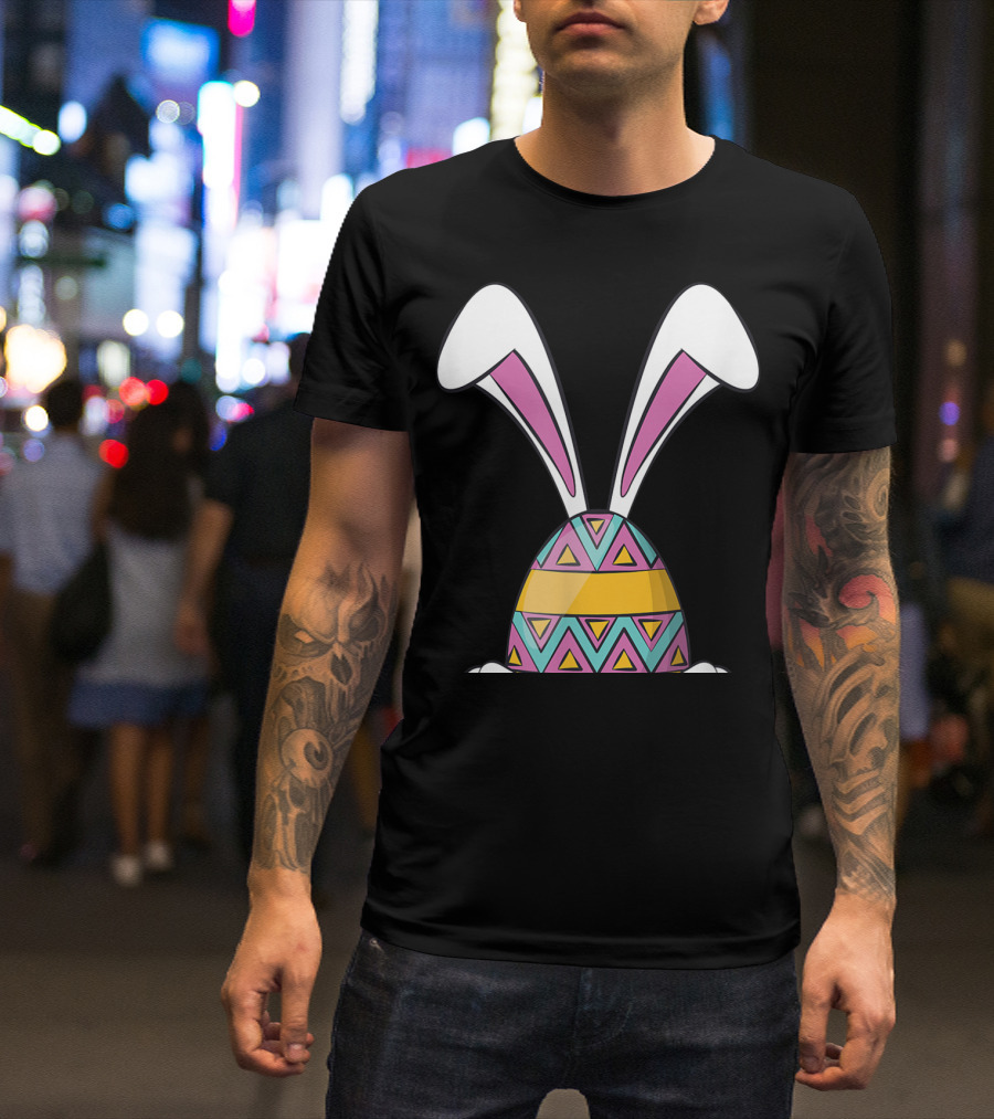 Funny Bunny Easter Cute Happy Rabbit Egg T-Shirt