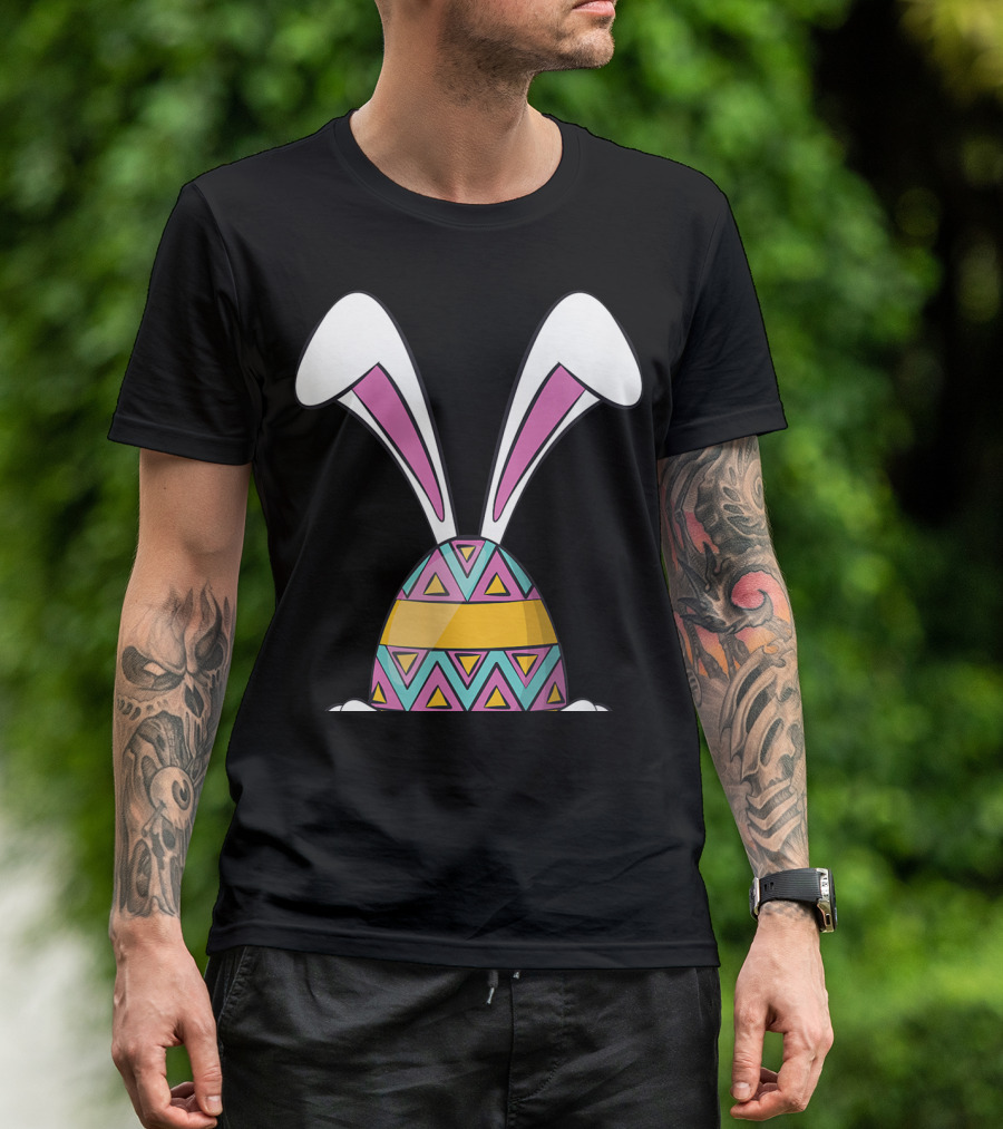 Funny Bunny Easter Cute Happy Rabbit Egg T-Shirt