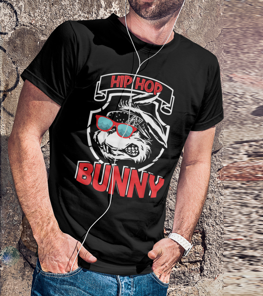 Hip Hop Bunny With Sunglasses Easter Toddler T-Shirt