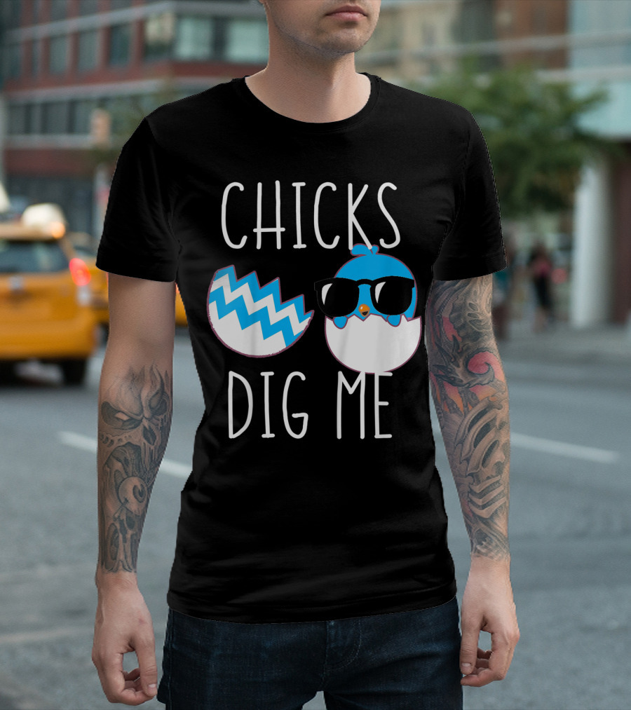 Chicks Dig Me Funny Easter Baby Toddler Kids T-Shirt