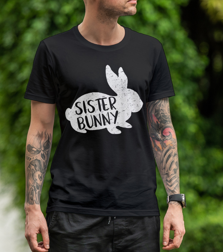 Sister Bunny Cute Matching Family Easter Rabbit T-Shirt