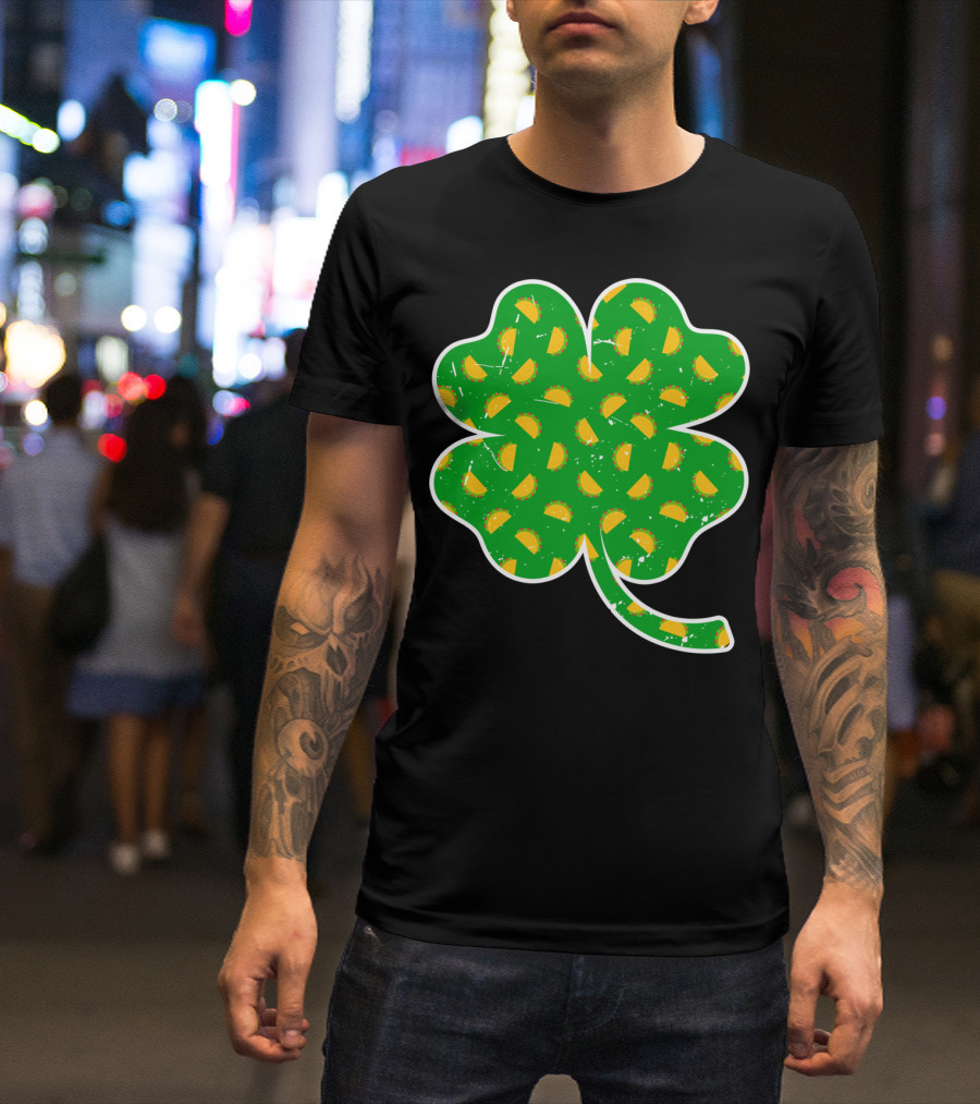 Taco Lover St Patricks Day Clover Saint Paddys Shamrock Tacos T-Shirt