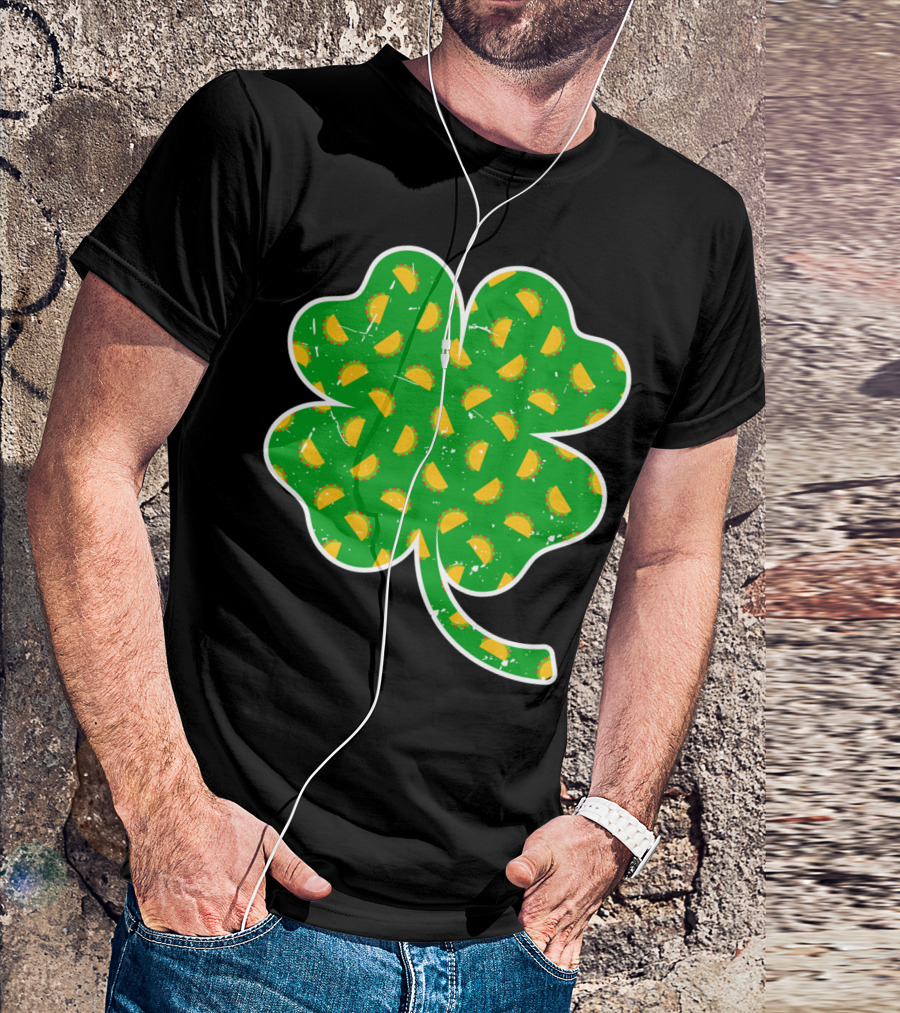 Taco Lover St Patricks Day Clover Saint Paddys Shamrock Tacos T-Shirt