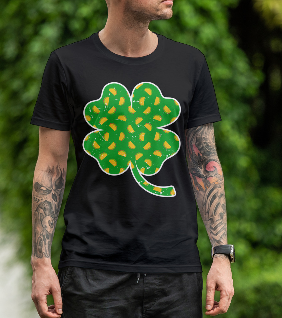 Taco Lover St Patricks Day Clover Saint Paddys Shamrock Tacos T-Shirt