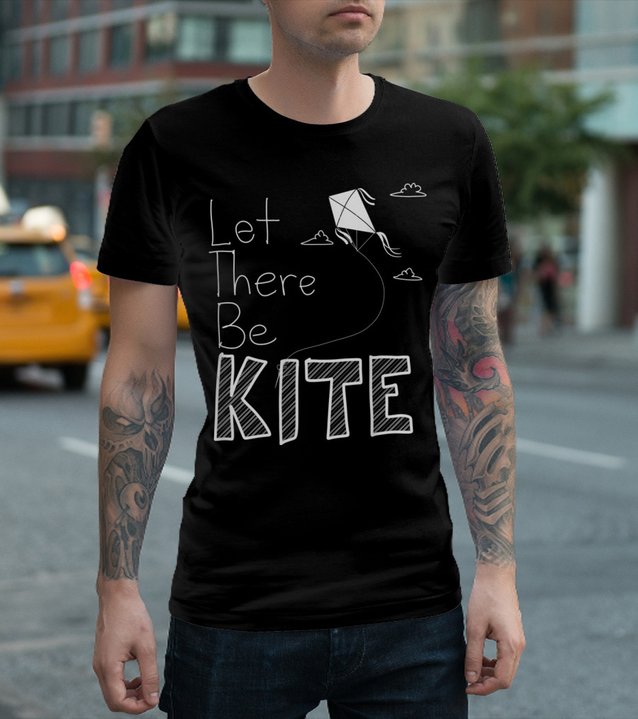 Let There Be Kite Fun with Clouds and Drawings T-Shirt
