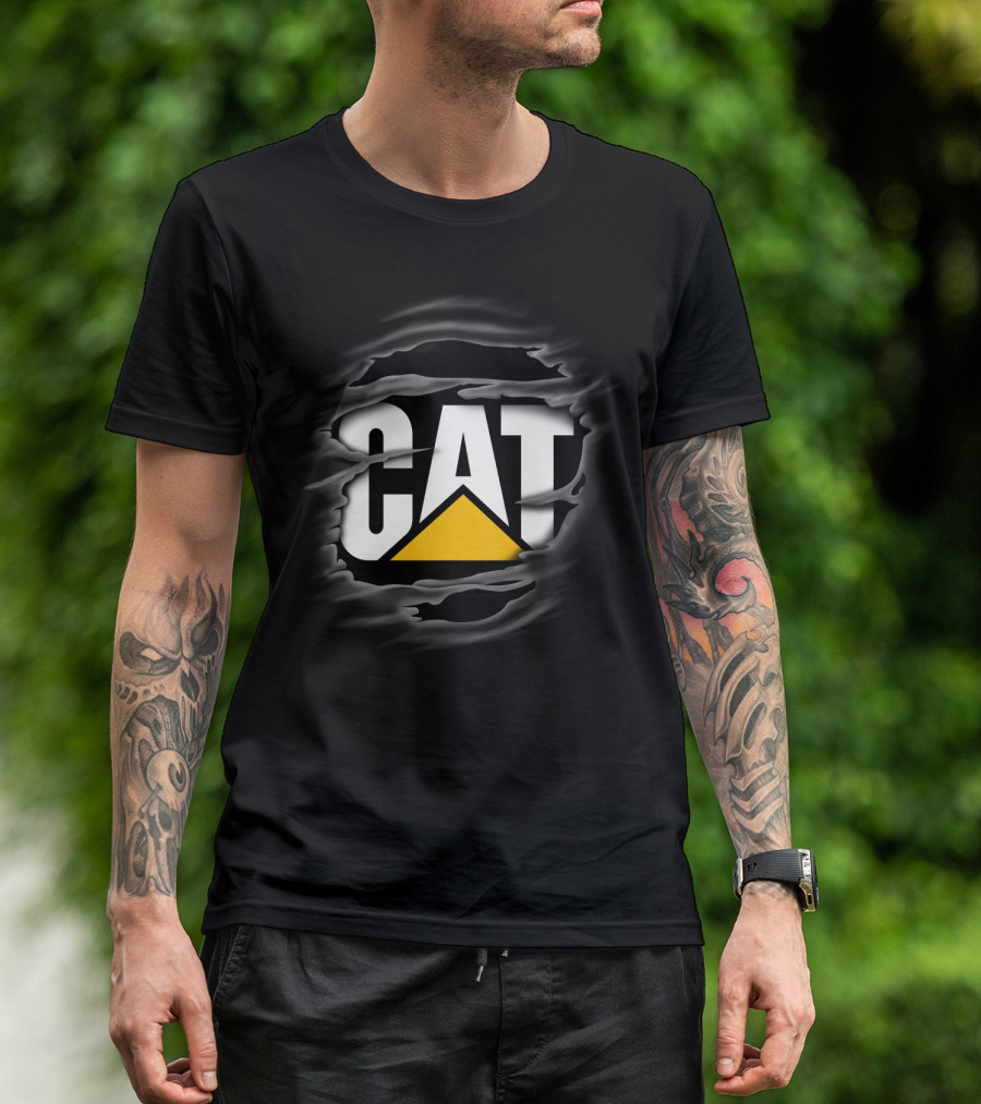 CAT Ripped T-Shirt