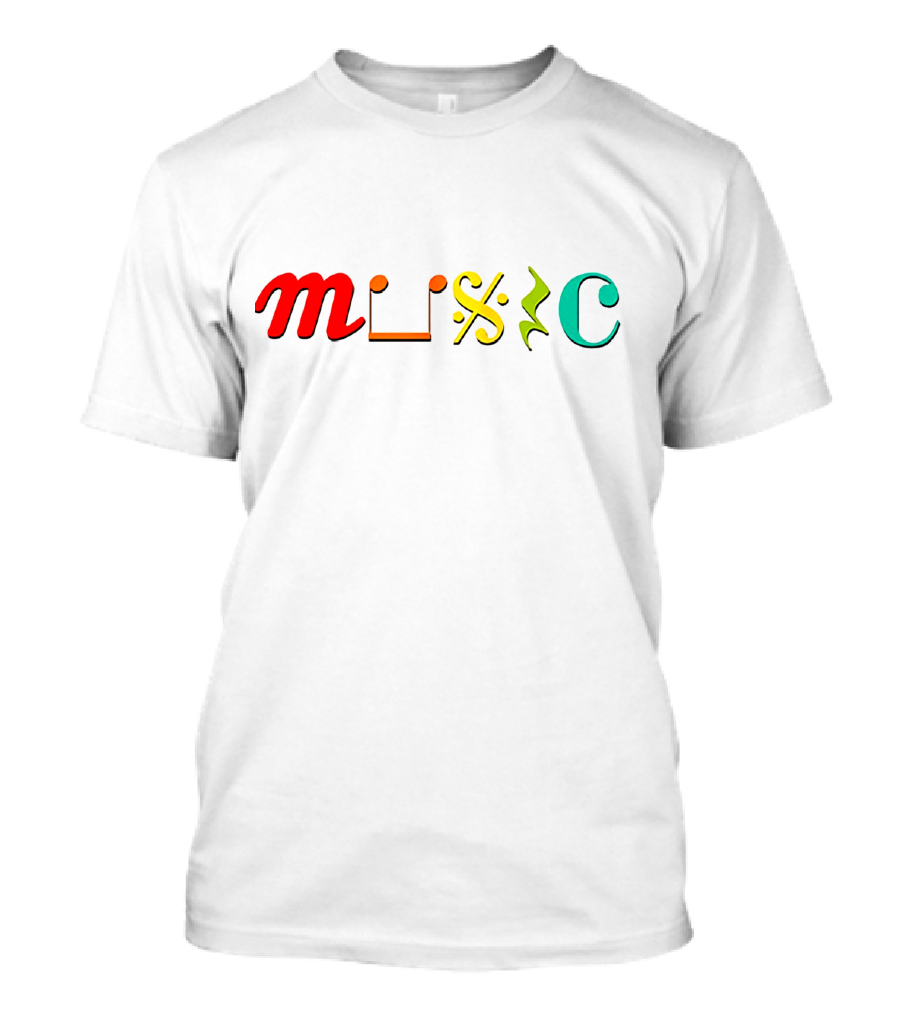 Music Life D2703 Creative Typography T-Shirt