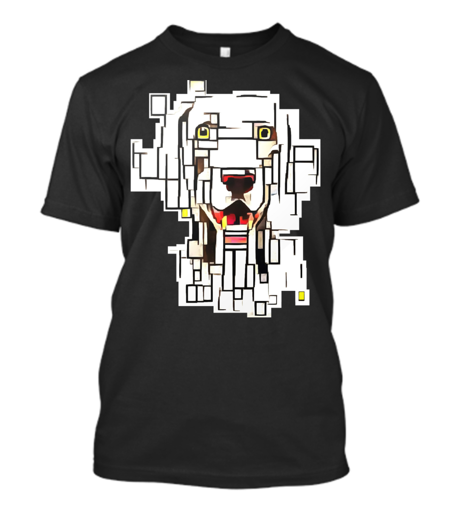 Squared Dog Abstract Geometric Canine T-Shirt