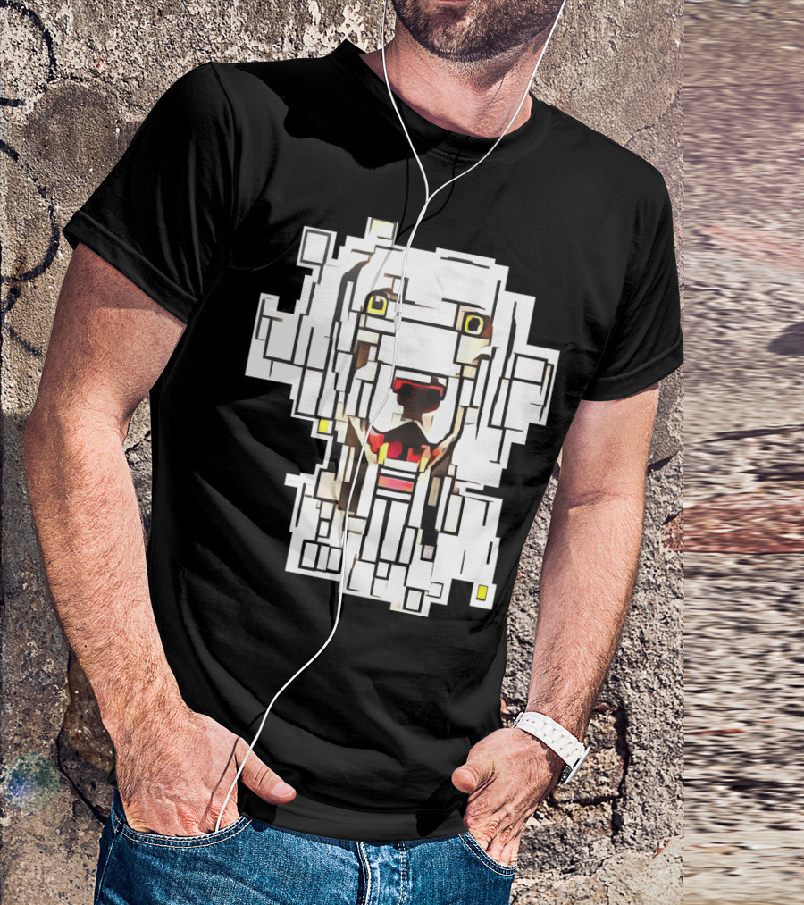 Squared Dog Abstract Geometric Canine T-Shirt