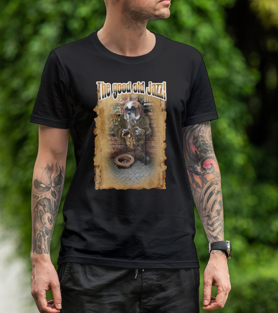 The Good Old Jazz Dog Playing Saxophone T-Shirt