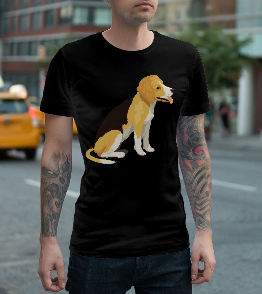 Beagle Pet Black Yellow Dog T-Shirt