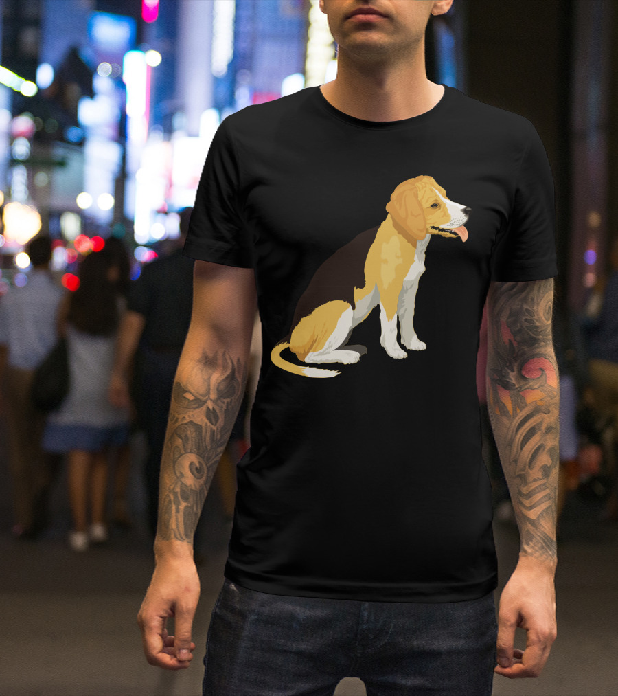 Beagle Pet Black Yellow Dog T-Shirt