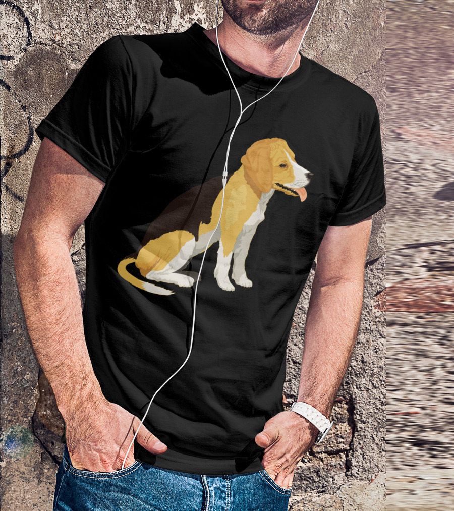 Beagle Pet Black Yellow Dog T-Shirt