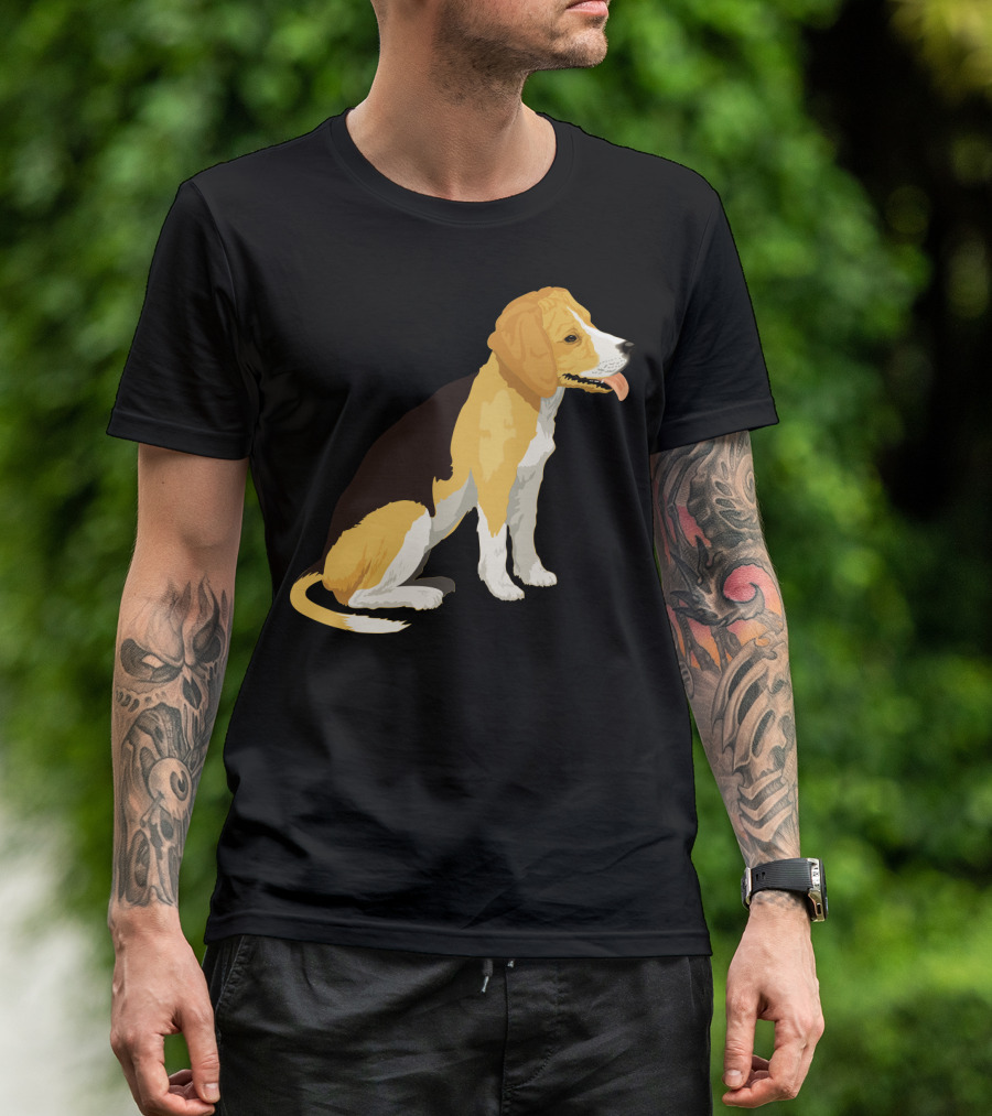 Beagle Pet Black Yellow Dog T-Shirt