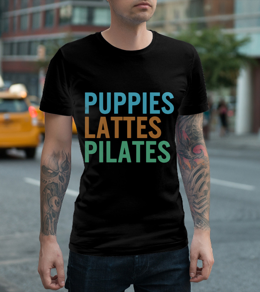 Puppies Lattes Pilates Enthusiast Trio T-Shirt