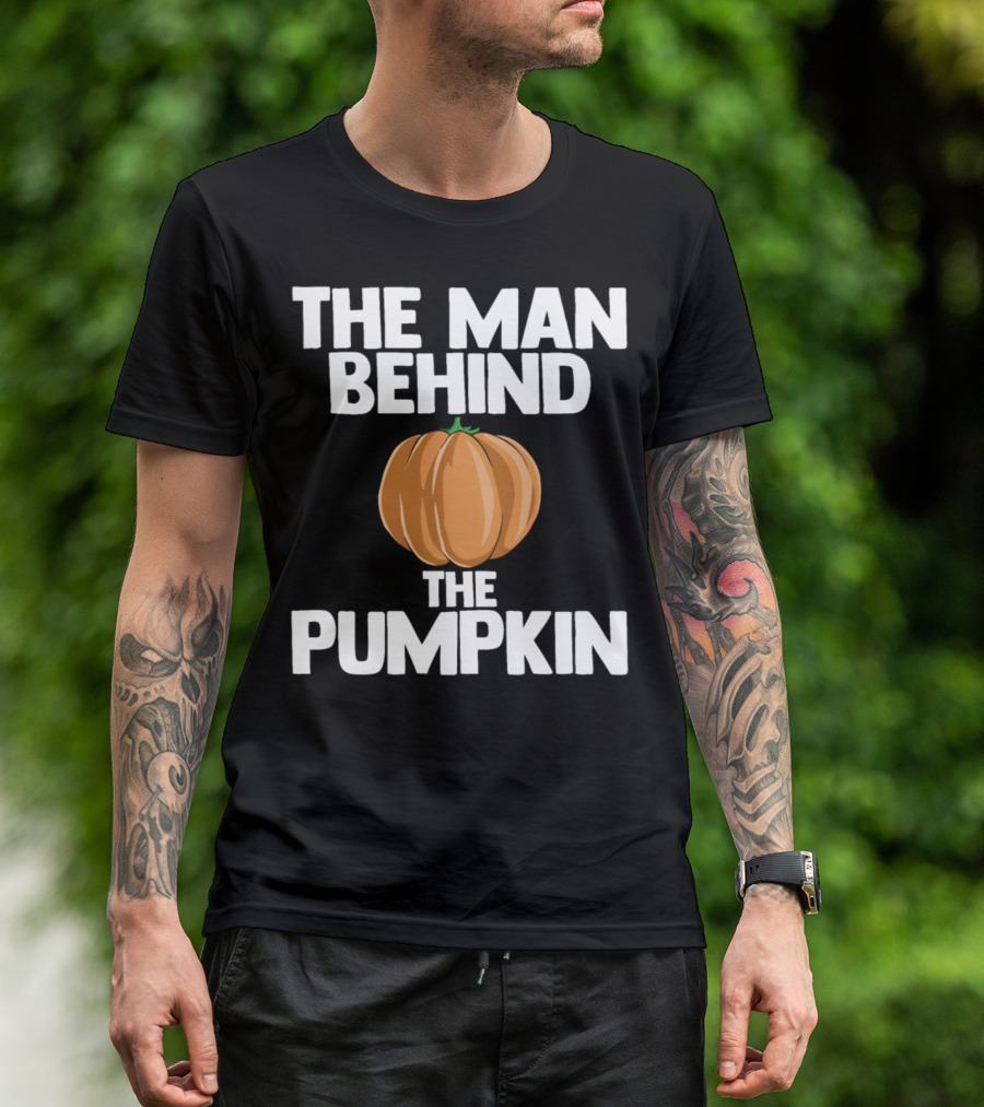 The Man Behind The Pumpkin Funny Halloween T-Shirt