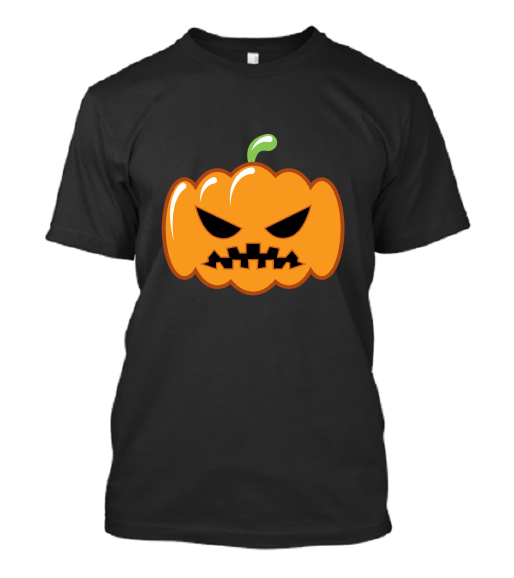 Creepy Grumpy Pumpkin Halloween Expression T-Shirt