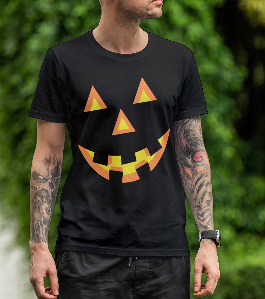 Halloween Pumpkin Jack O Lantern Face T-Shirt