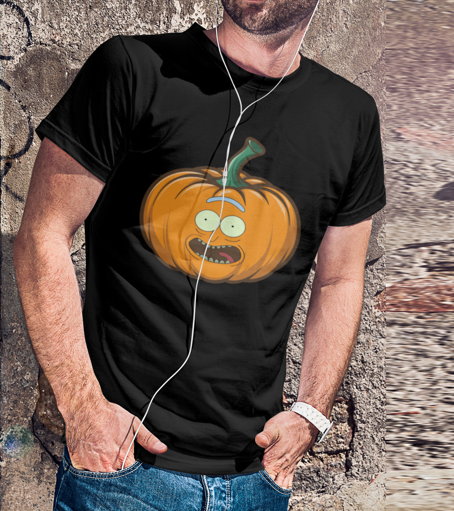 Halloween The Cool Pumpkin Limited Rick And Morty Pumpkin Face T-Shirt