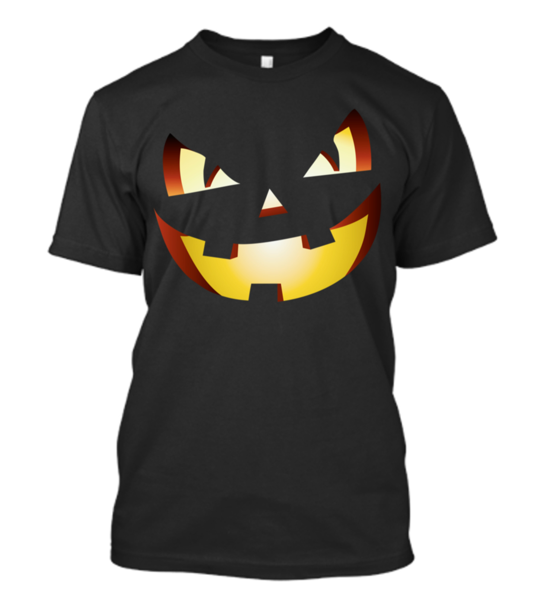 Halloween Pumpkin Evil Smiling Face Jack-O'-Lantern T-Shirt