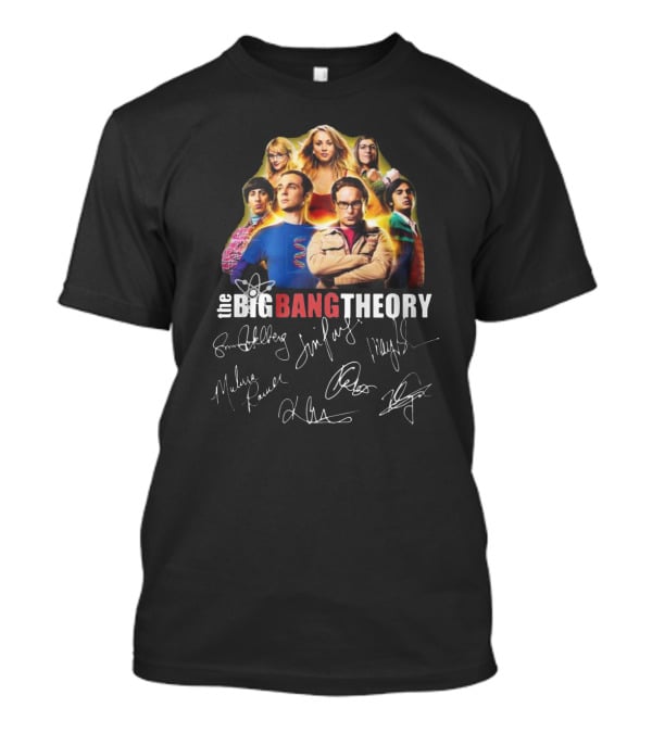 The Big Bang Theory Cast Autograph Collection Collage T-Shirt
