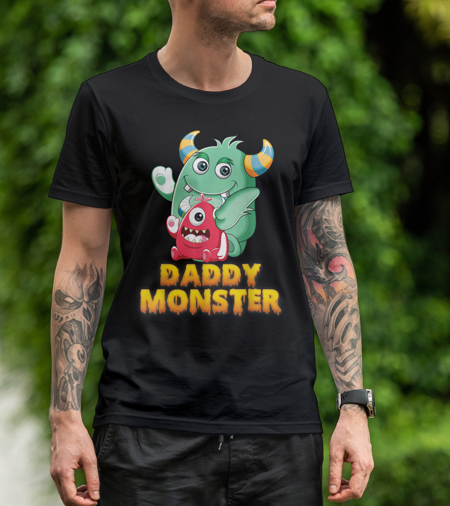 Daddy Monster Cute Cartoon Creatures T-Shirt