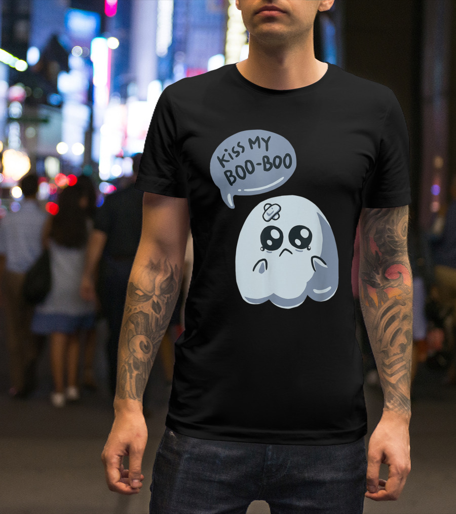 Kiss My Boo-Boo Sad Crying Ghost T-Shirt