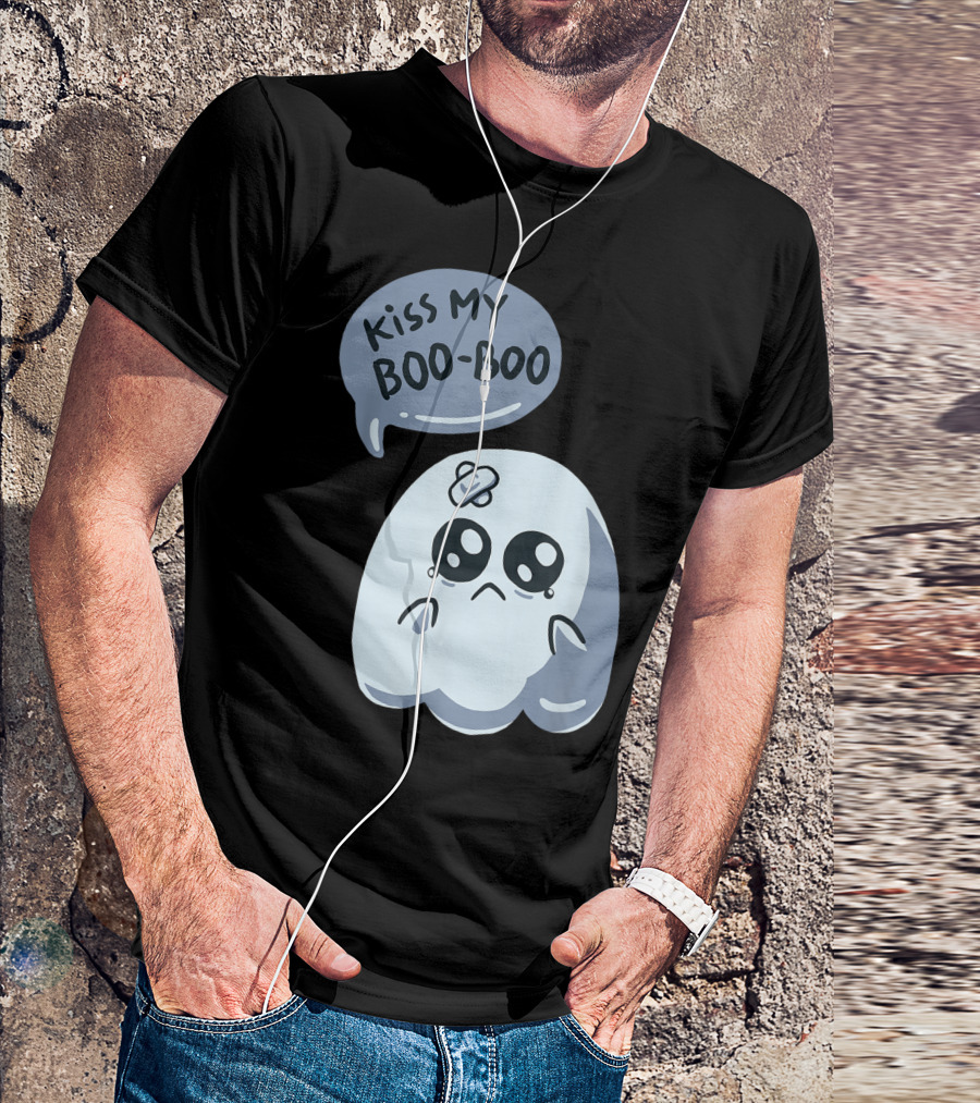 Kiss My Boo-Boo Sad Crying Ghost T-Shirt