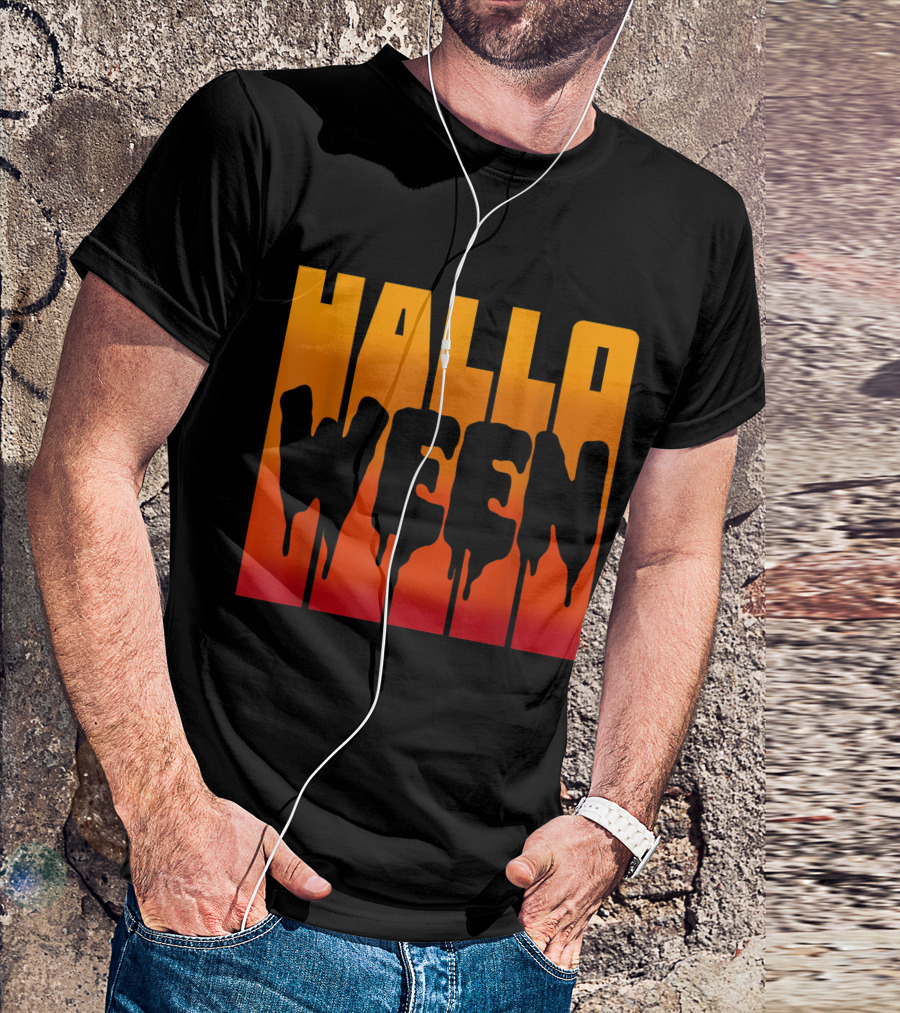 Halloween Dripping Text T-Shirt