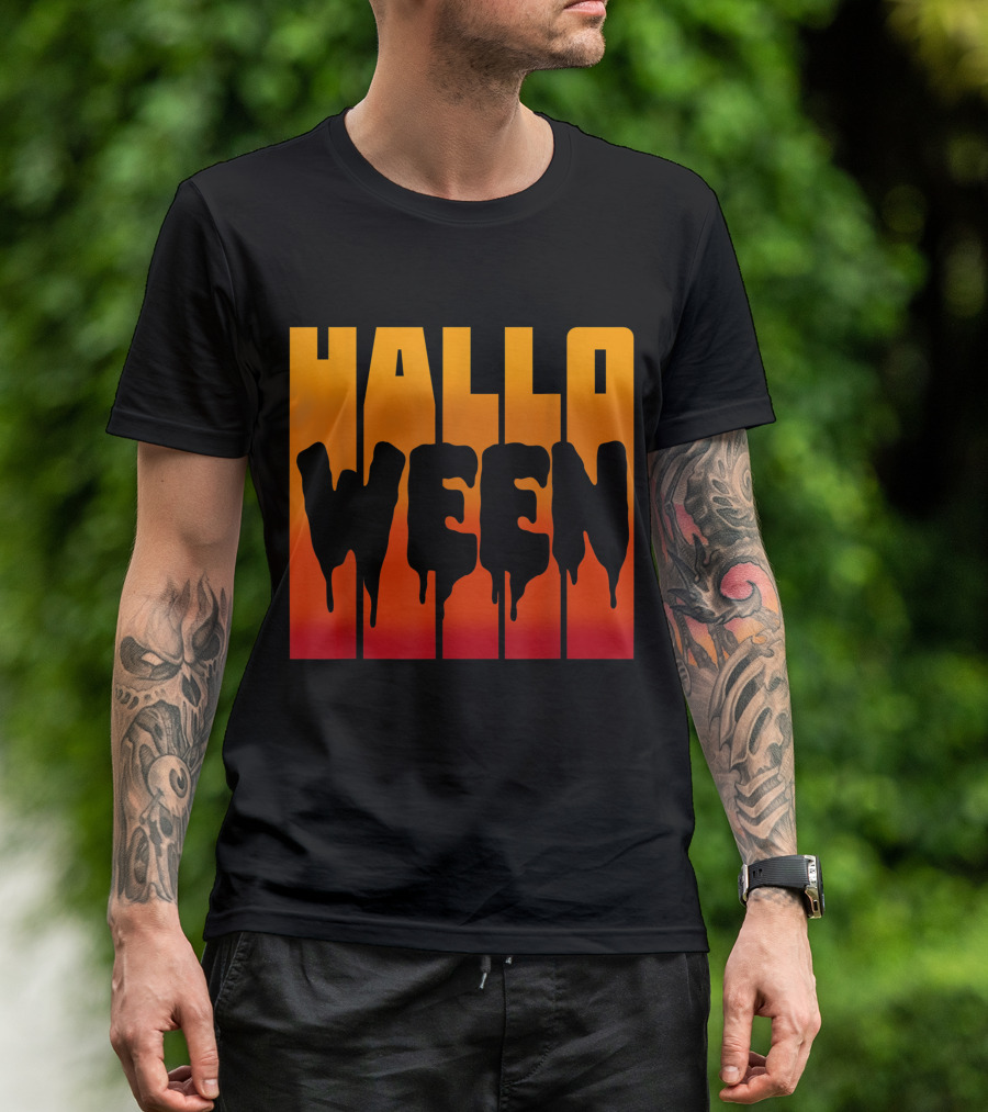 Halloween Dripping Text T-Shirt