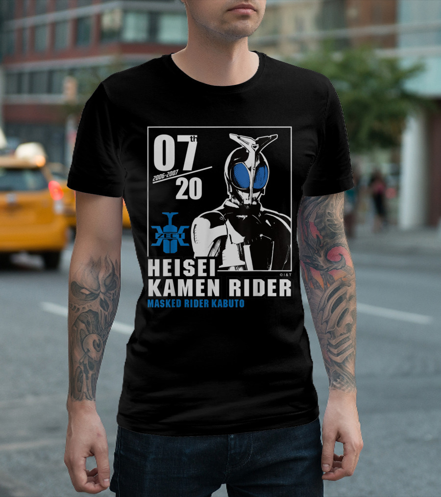 07th Heisei Kamen Rider 20th 2006-2007 Masked Rider Kabuto ZECT T-Shirt