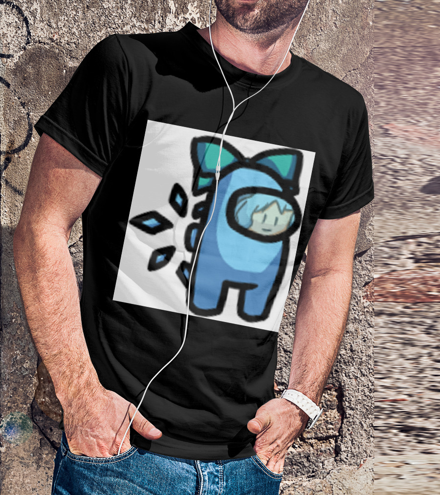 Among Us Blue Crewmate With Bow Gamer Girl T-Shirt