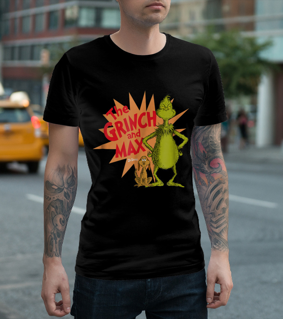 The Grinch and Max Dr. Seuss Burst T-Shirt