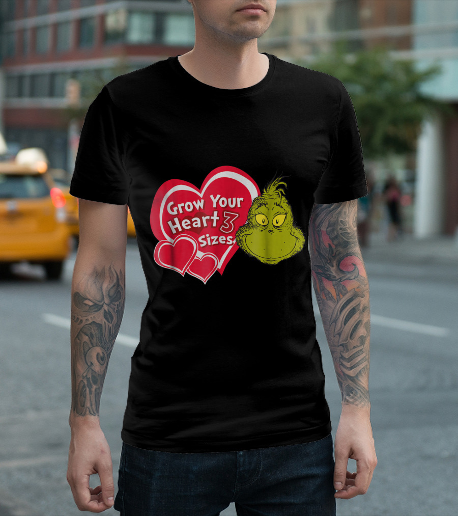 Dr Seuss Grinch Grow Your Heart 3 Sizes T-Shirt