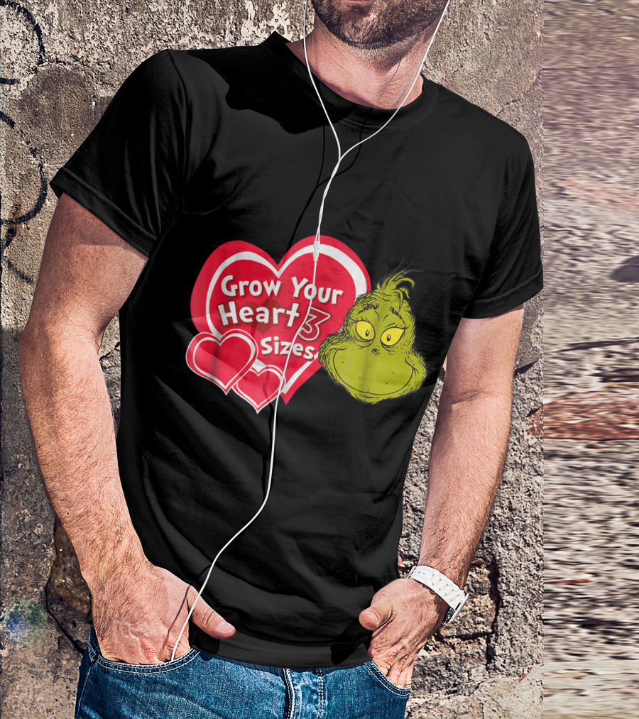 Dr Seuss Grinch Grow Your Heart 3 Sizes T-Shirt