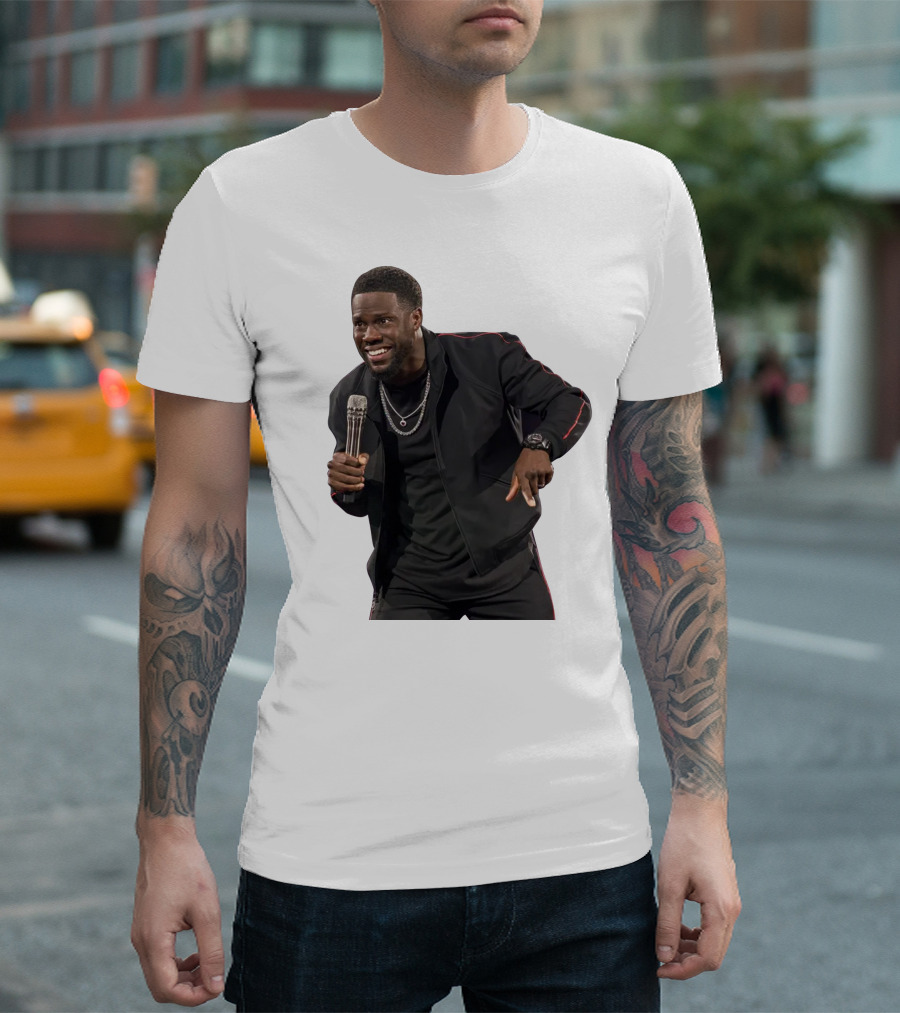 Kevin Hart Stand-Up Comedy Performance with Microphone T-Shirt