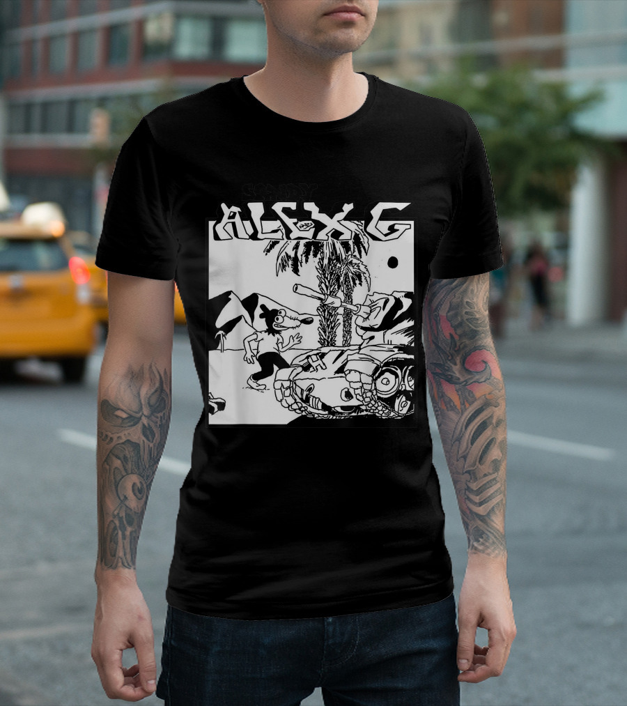 Sandy Alex G Cartoon Tank Forest Scene T-Shirt