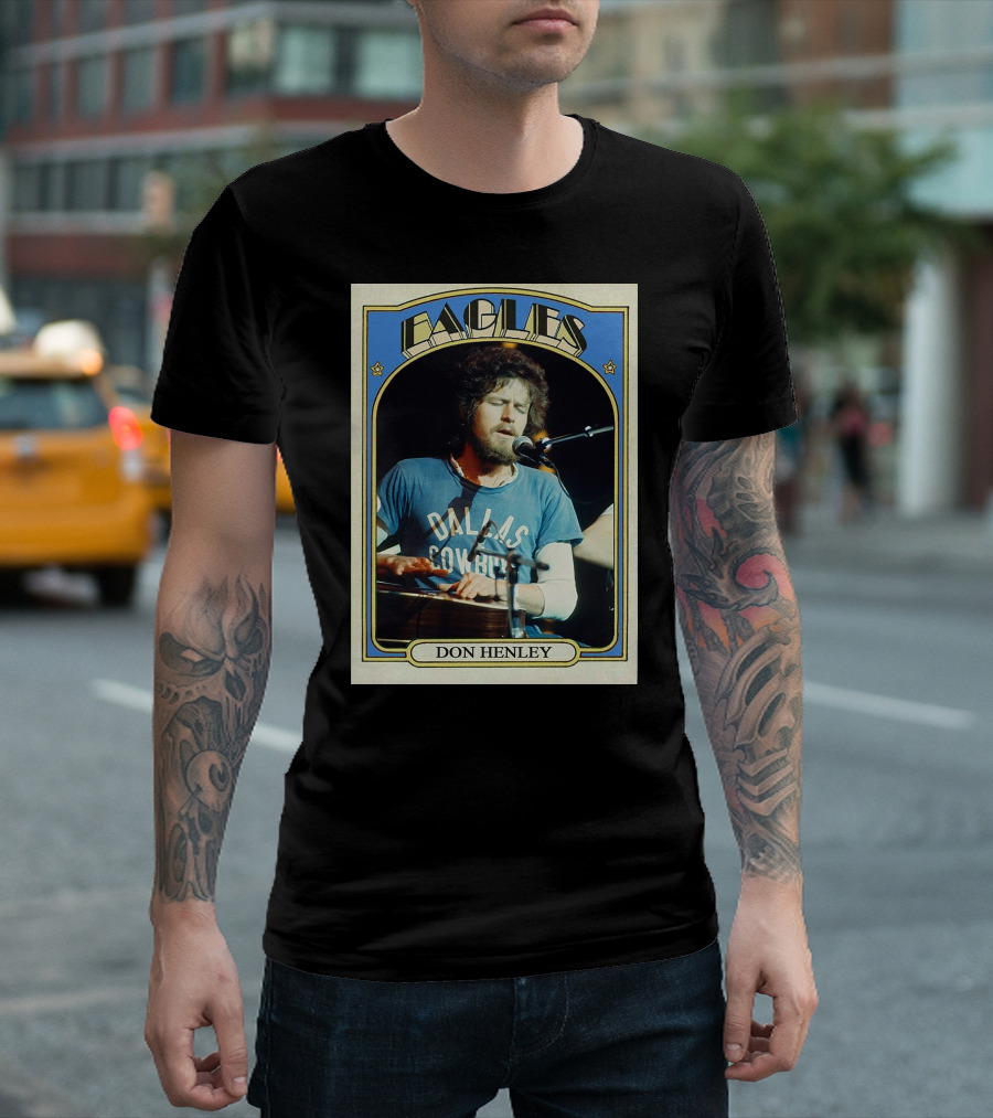 Eagles Don Henley Vintage Dallas Cowboys Card T-Shirt