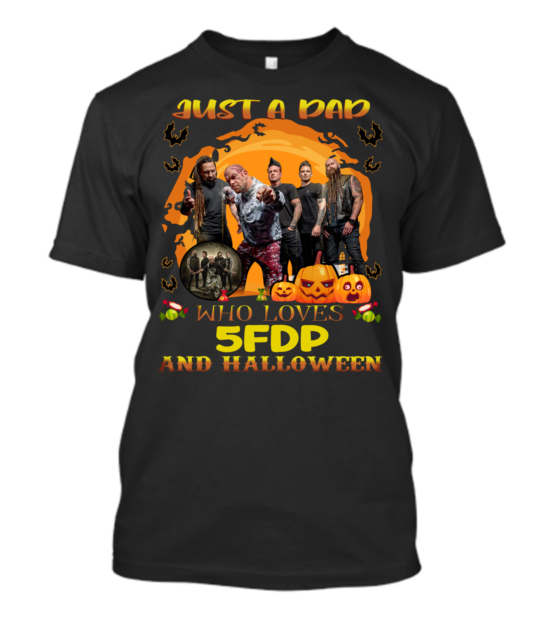 Just A Dad Who Loves 5FDP And Halloween T-Shirt