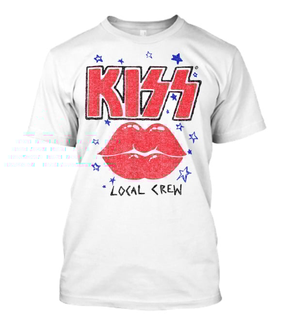 KISS Local Crew Lips And Stars T-Shirt