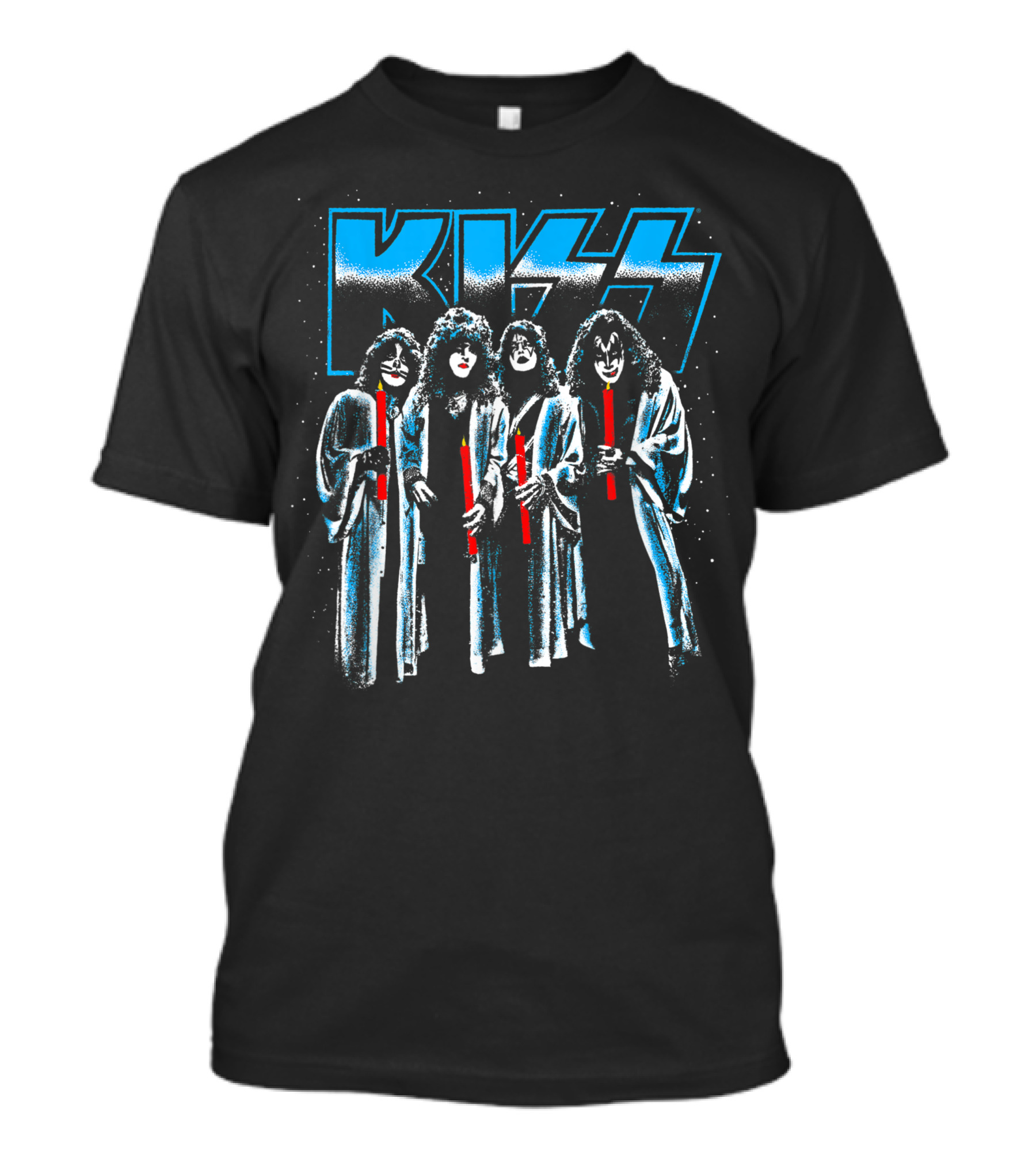 KISS Not So Silent Night Band Members Candle T-Shirt